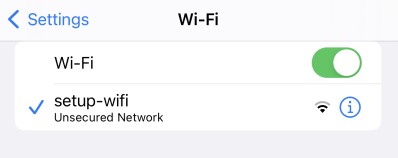 iOS prompt box with Wifi networks available  - setup wifi network